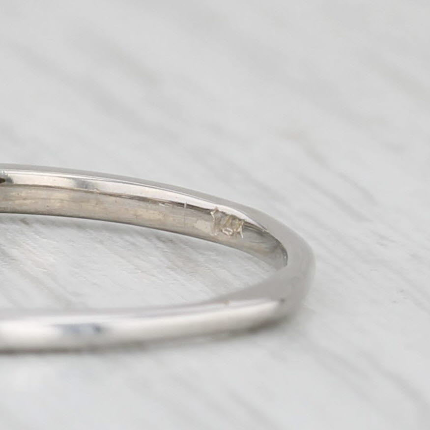 Diamond Stackable Ring 14k White Gold Wedding Band Size 9