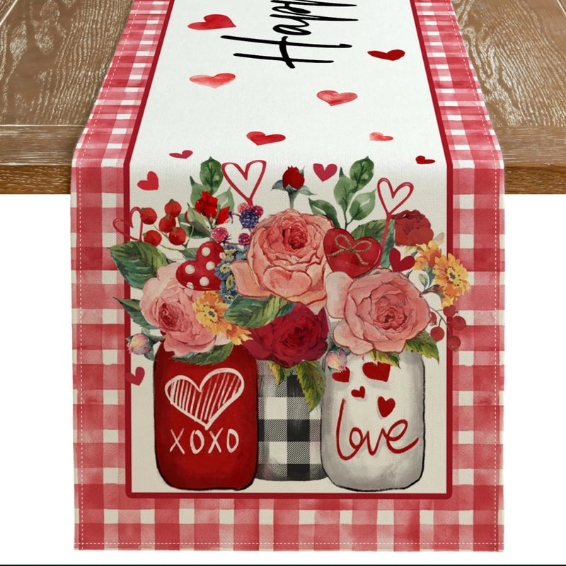 Valentine'S Day Casual Elegant Minimalist Letter Heart Shape Polyester Tablecloths