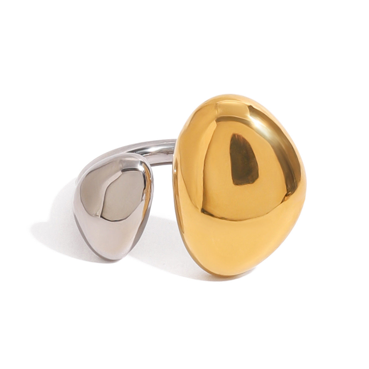 Stainless Steel Color Matching Water Drop Ring Niche Ring Titanium Steel Bracelet Rings