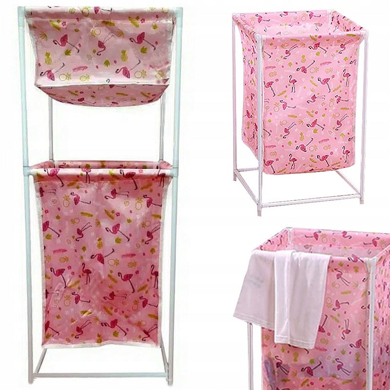 Double Layer Cloth Basket . Laundry Basket Double Layer