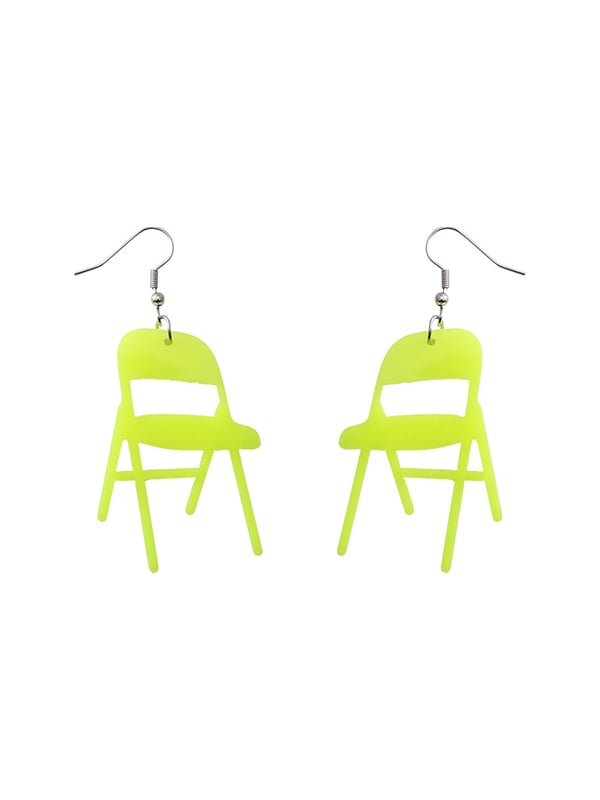 Geometric Solid Color Drop Earrings