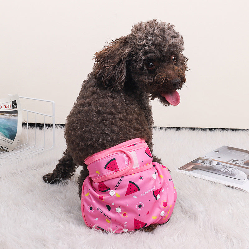 Fruit Printed Reusable Dog Cat Diaper Pants