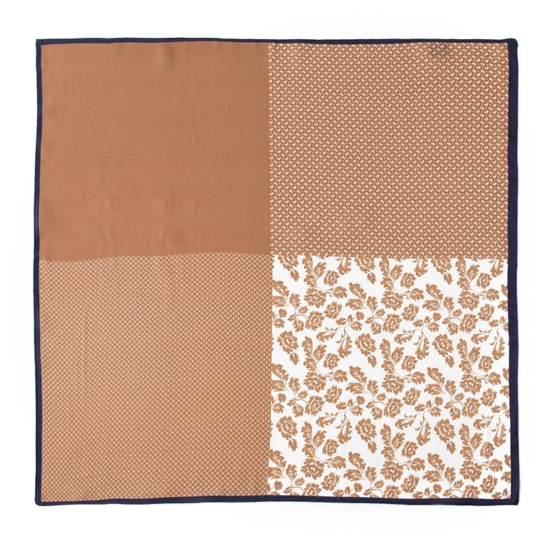 Women's Elegant Four Leaf Clover Polka Dots Flower Silk Silk Scarf