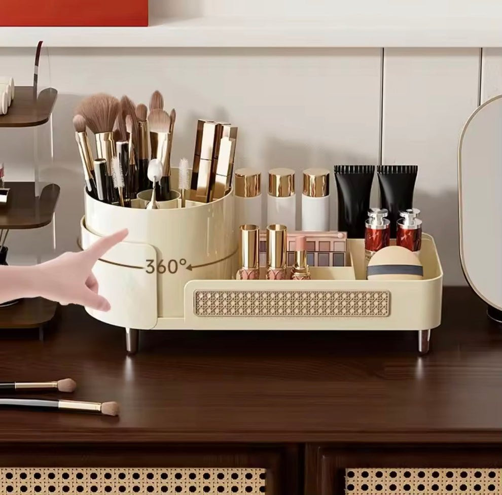 Cosmetic Organiser With 360 degree rotating compartment