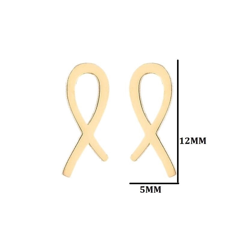 Minimalist Geometric 304 Stainless Steel No Inlaid 18K Gold Plated Ear Studs