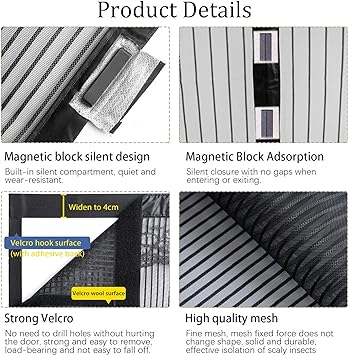 Magnetic Fly Net . Mosquito Door Net