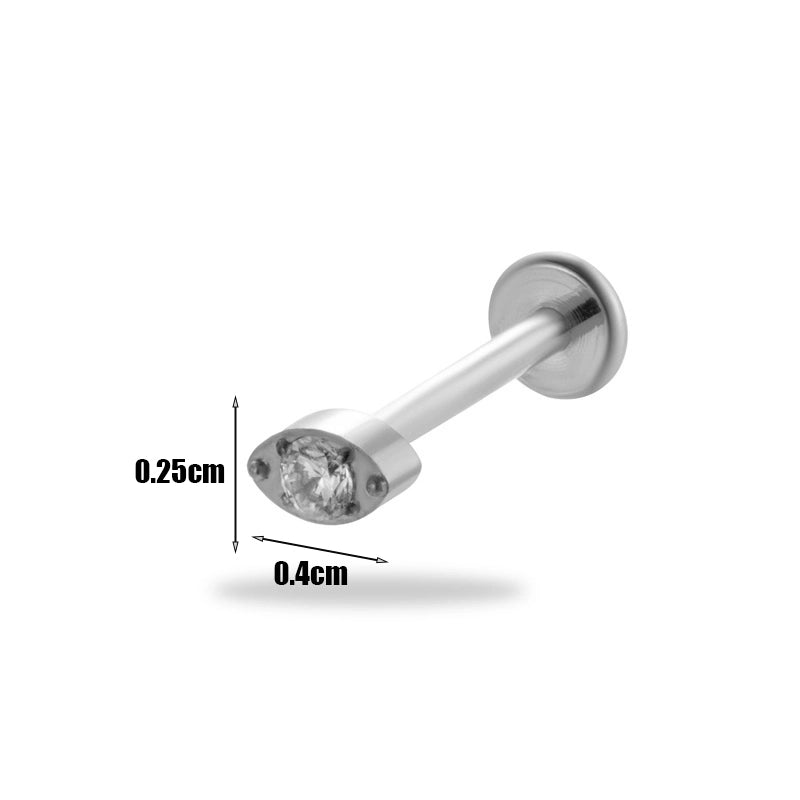 1 Piece Ear Cartilage Rings & Studs Minimalist  Flower Butterfly Pure Titanium Plating Inlay Zircon