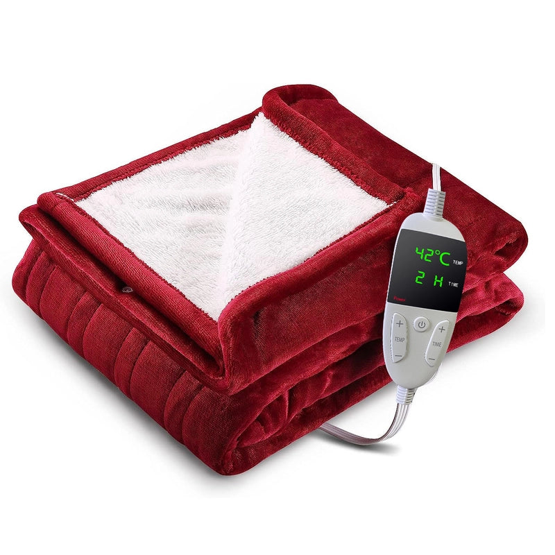 Casual Solid Color Flannel Fabric Electric Blanket Bedding