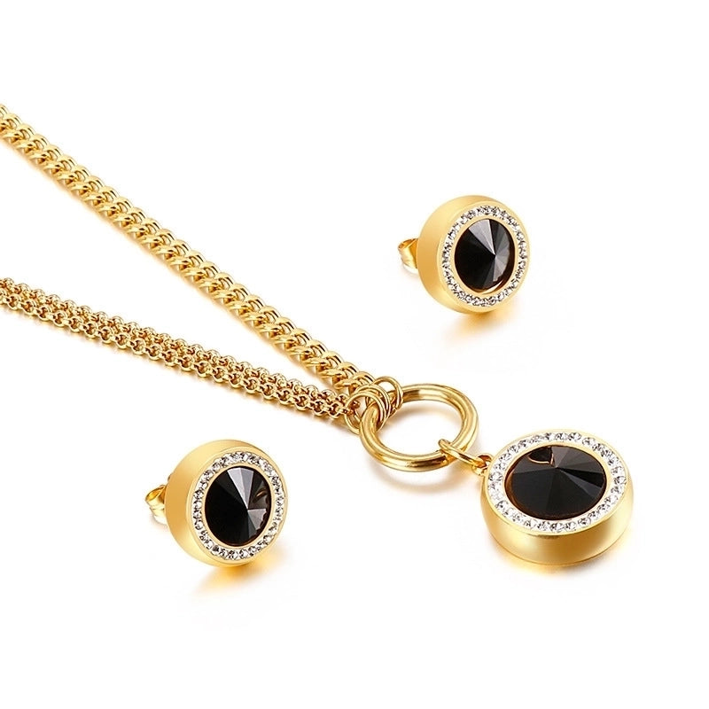 Titanium Steel 18K Gold Plated Fashion Plating Heart Titanium Steel