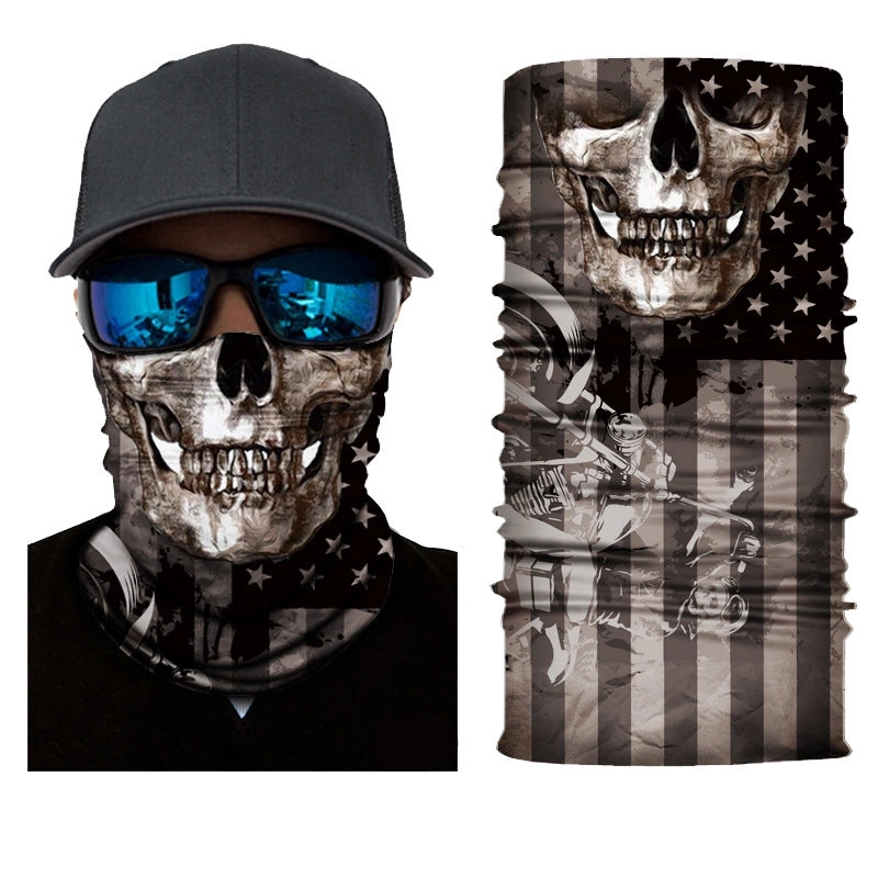 Unisex Casual Skull Printing Kerchief Mask