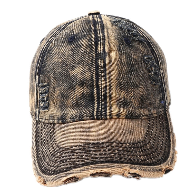 Unisex Retro Solid Color Curved Eaves Baseball Cap