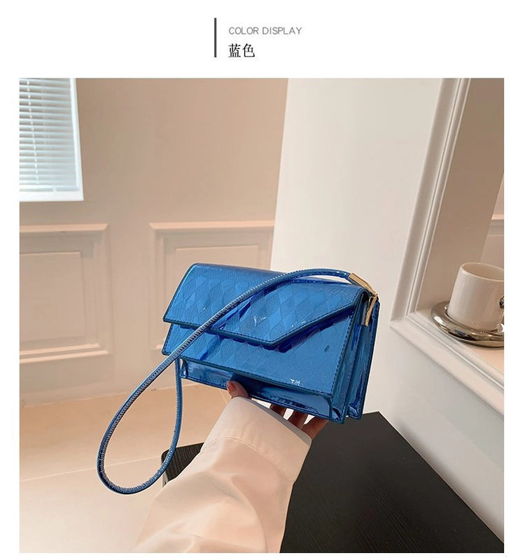 Women's Medium Pu Leather Solid Color Basic Flip Cover Square Bag