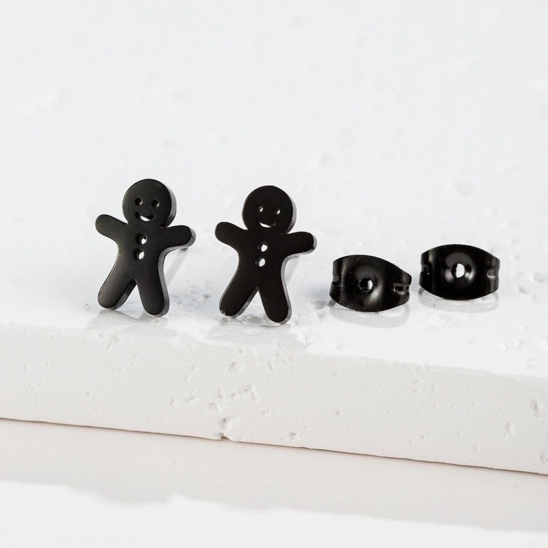 1 Pair Minimalist Classic Style Geometric Polishing Plating 304 Stainless Steel 18K Gold Plated Ear Studs