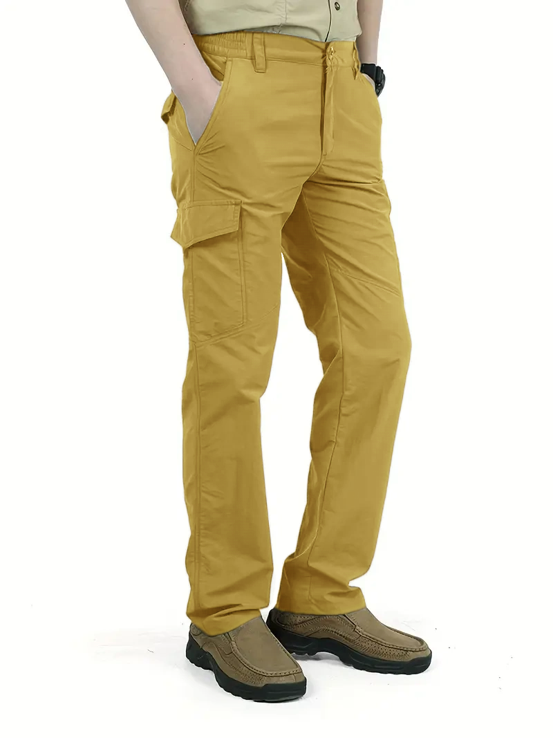 Men's Breathable Summer Casual Trousers with Multi-Pocket Design