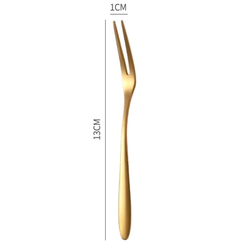 Casual Solid Color Stainless Steel Fruit Fork