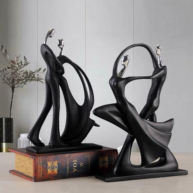 Abstract Dancing Couple Sculptures