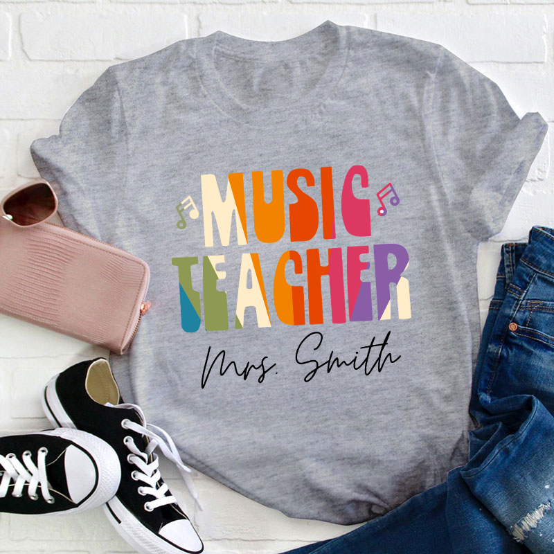 Personalized Music Teacher T-Shirt