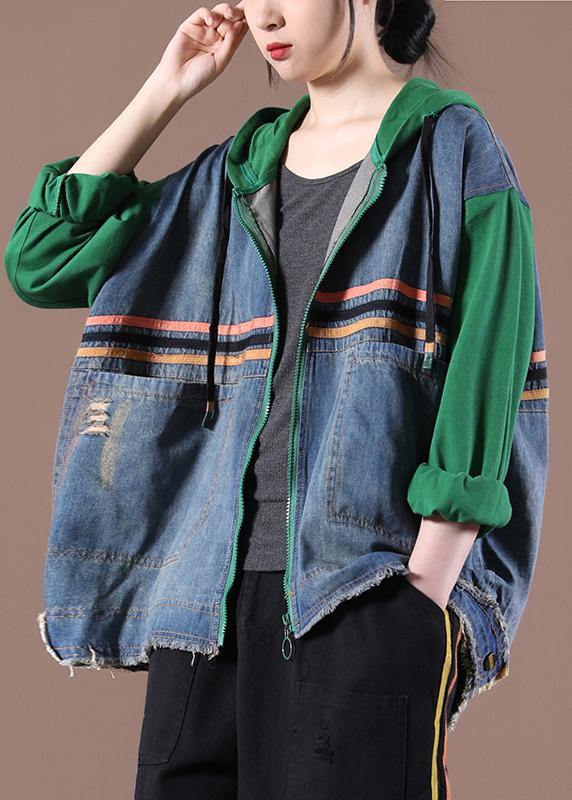 Hooded Plus Size Spring Maxi Coat Green Clothing Jackets