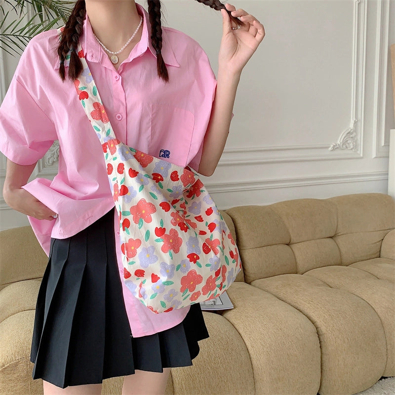 Fashionable Leopard Print Crossbody Bag Large Capacity Single Shoulder Shopping Bag Fashion Canvas Bag For Women Fashion