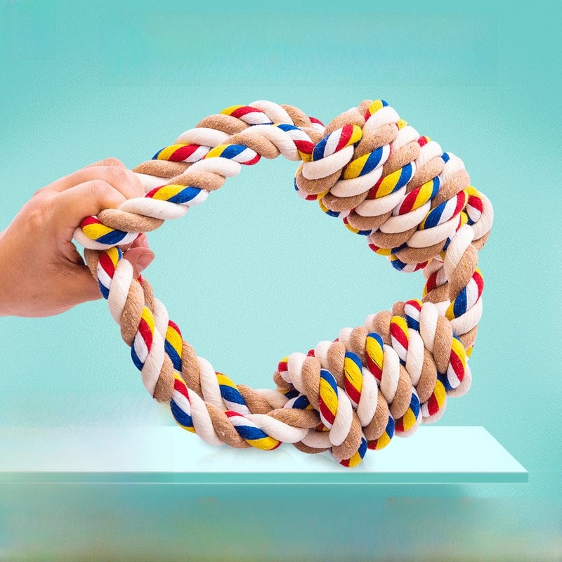 Explosive Spot Pet Supplies Dog Cotton Rope Toy Large Big Dog Molar Interactive Bite-resistant Tipping Rope Knot