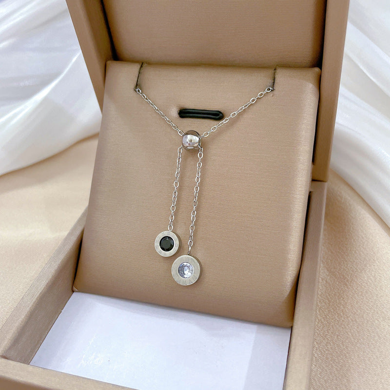 Fashion Geometric Titanium Steel Electroplating Necklaces