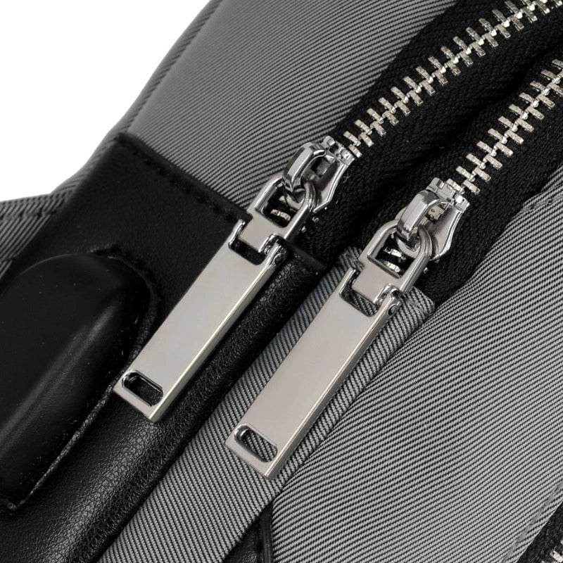 Men's Classic Style Sports Solid Color Oxford Cloth Waist Bags