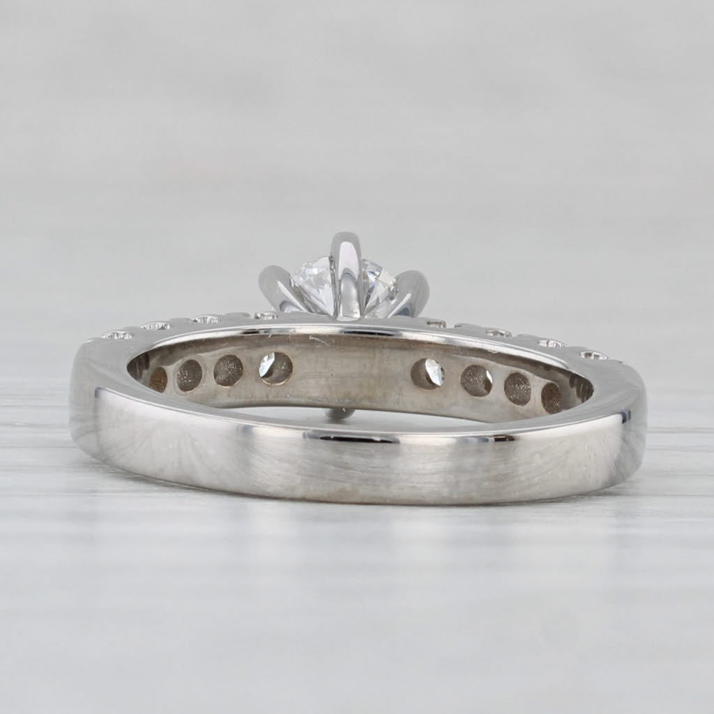 0.75ctw Round Diamond Engagement Ring 14k White Gold Size 5 VS2