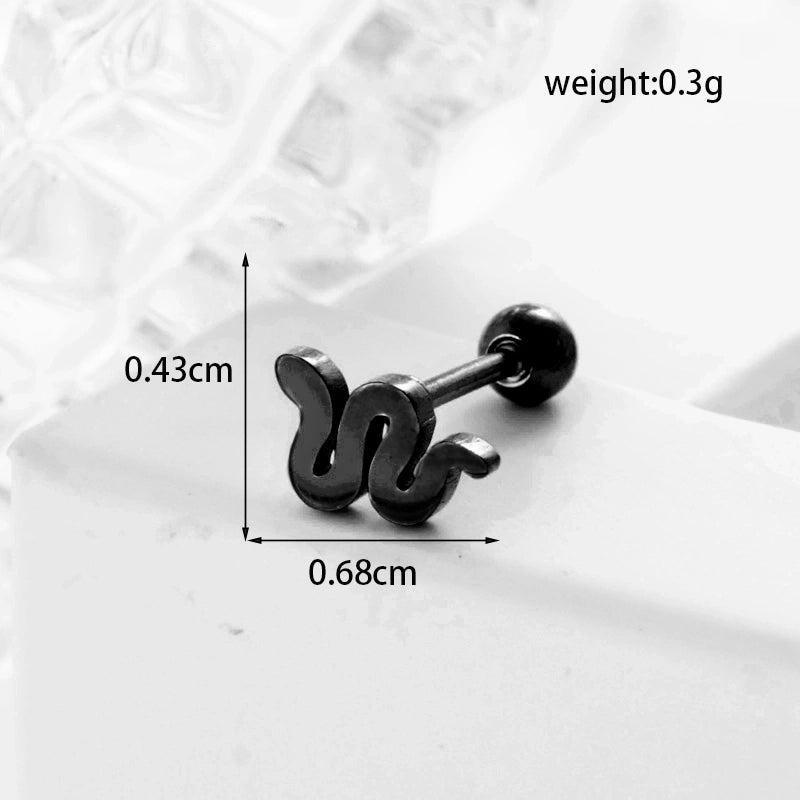 Ear Cartilage Rings & Studs Geometric 316L Stainless Steel  Plating