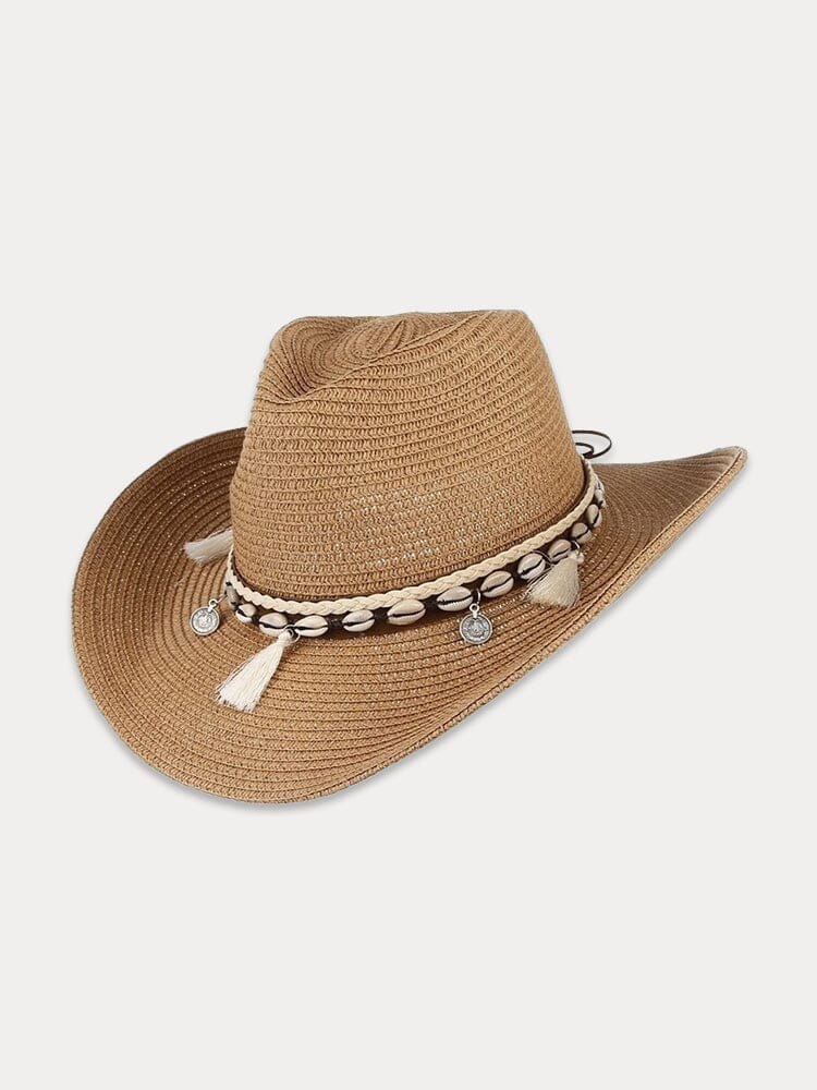 Stylish Wide Brim Woven Straw Hat