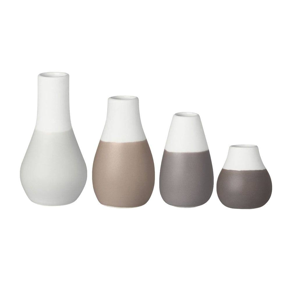 Pastel Mini Vases. Set of 4 - Grey