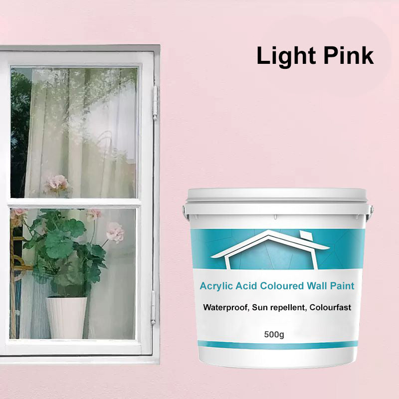 Acrylic Acid Coloured Wall Paint - Waterproof. Sun repellent. Colourfast