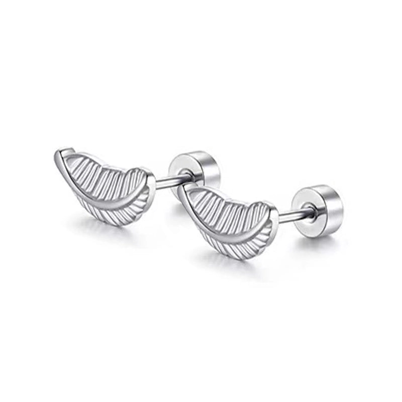 1 Pair Minimalist Moon Heart Shape Plating 304 Stainless Steel 18K Gold Plated Ear Studs