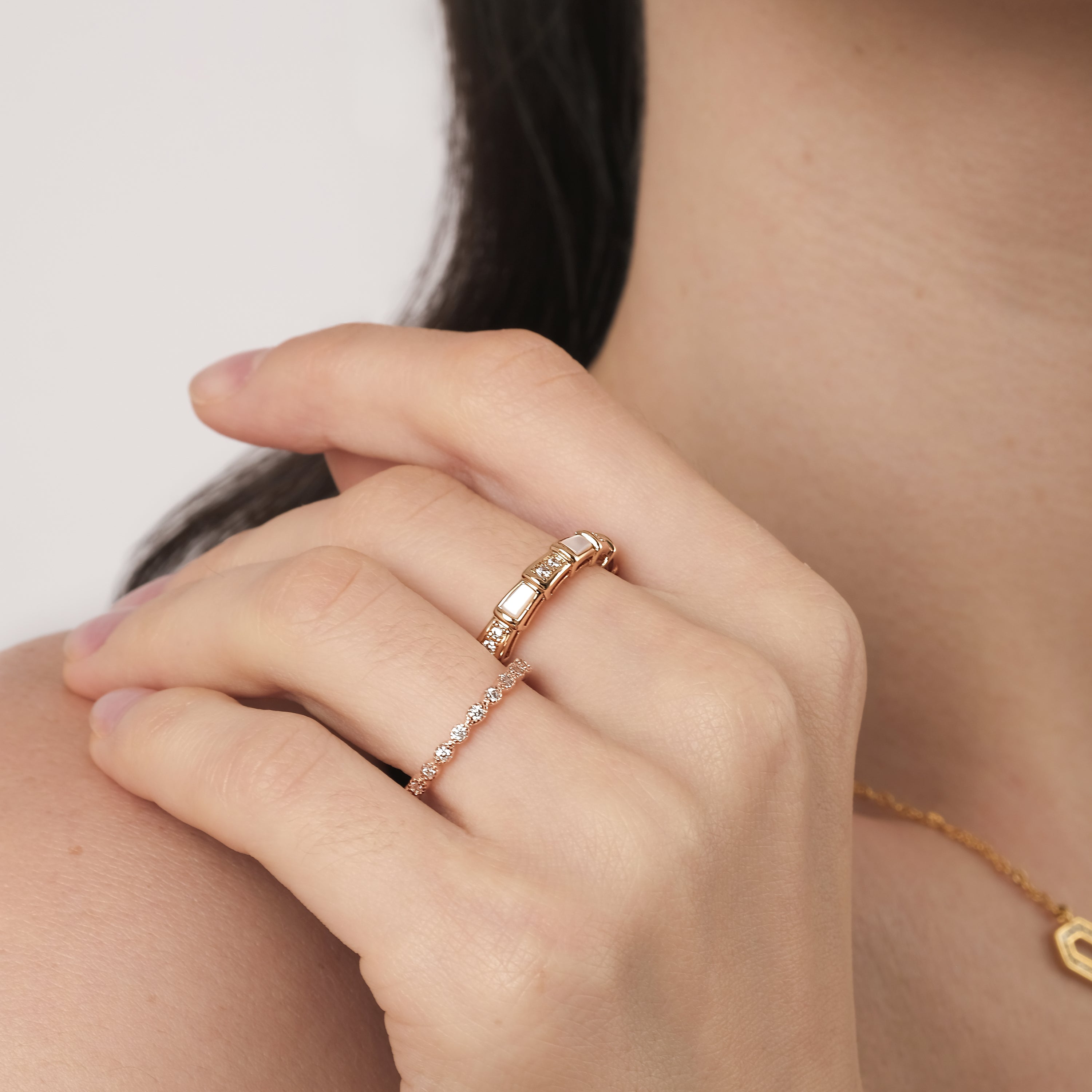 Amora CZ Ring (18K Rose Gold Vermeil. Size 7)