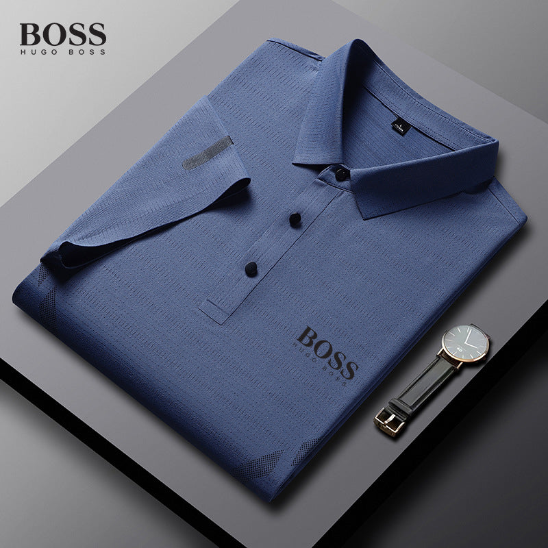 BOSS Mesh Short Sleeve Polo Shirt for Men