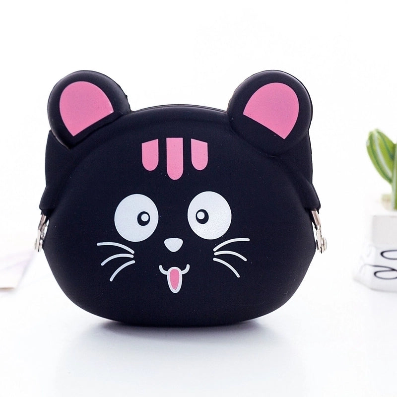2 Pieces Women's Animal Silica Gel Buckle Coin Purses