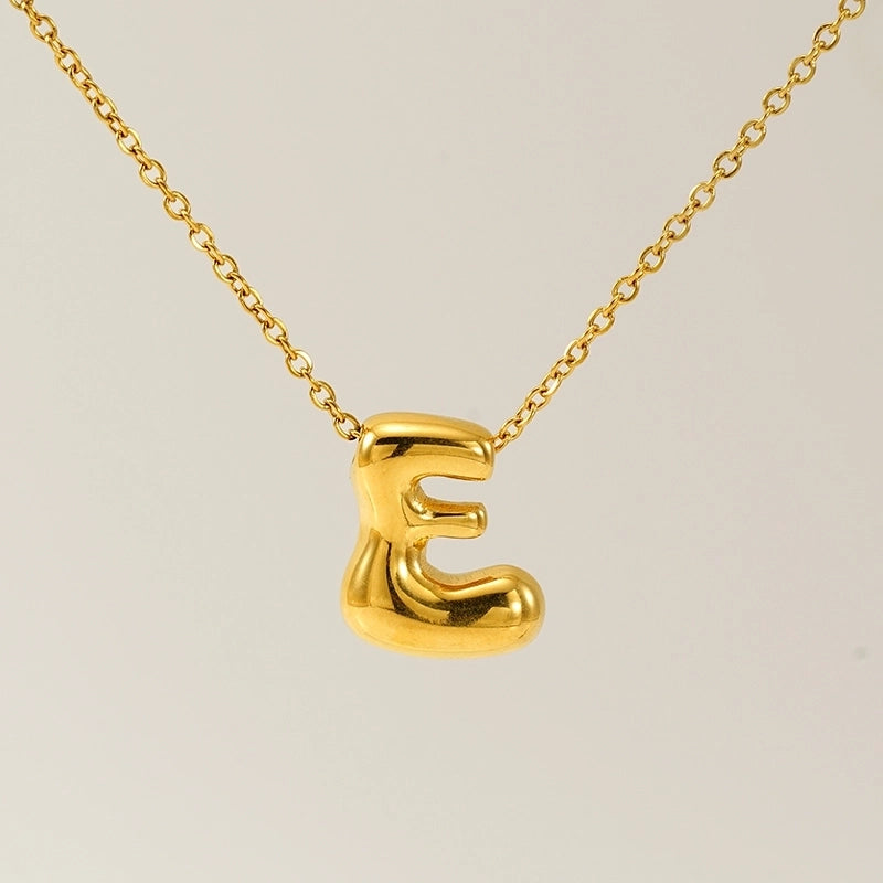 Basic Classic Style Letter 304 Stainless Steel 18K Gold Plated Plating Pendant Necklace