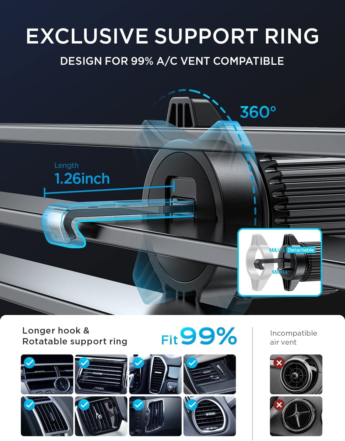 NEW Air Vent Car Phone Mount Holder