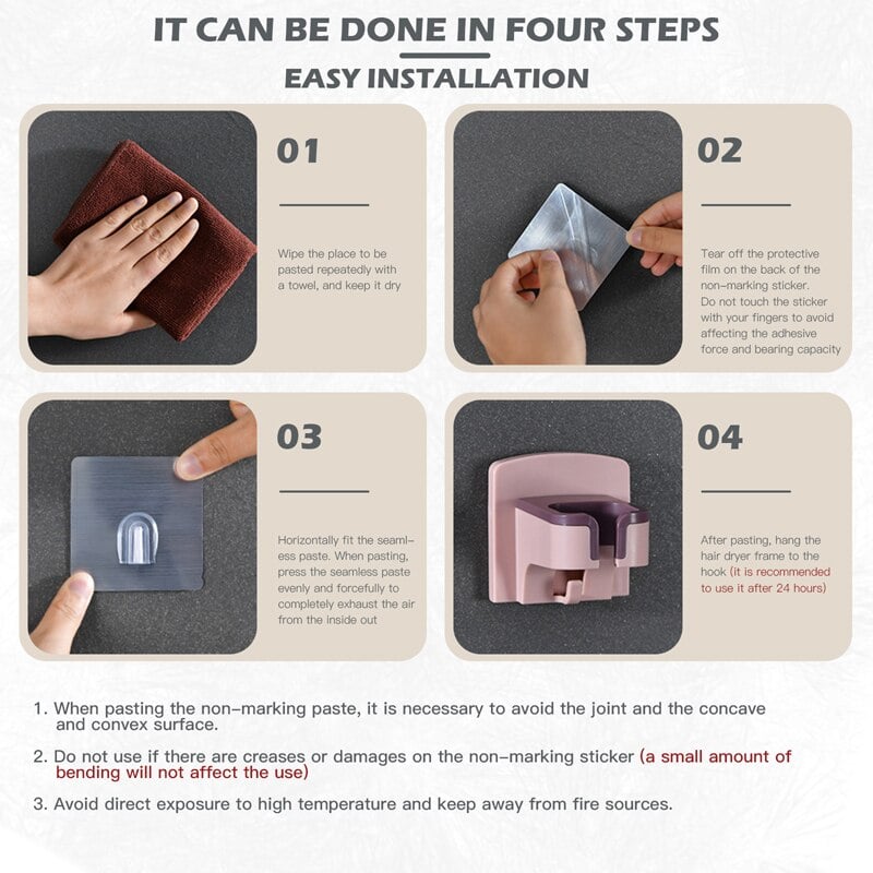 New Hot Sale -Wall-mounted Hair Dryer Holder