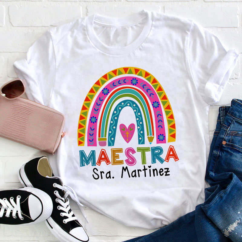 Personalized Maestra Spanish Teacher T-Shirt