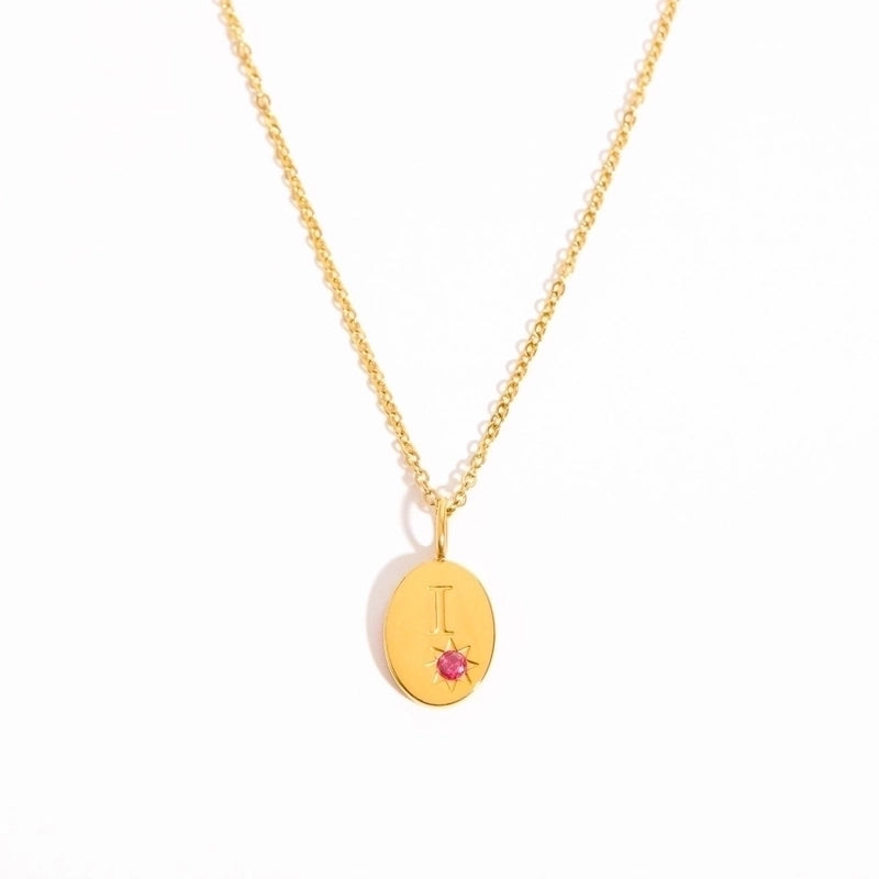 201 Stainless Steel 304 Stainless Steel Titanium Steel Gold Plated Casual Minimalist Plating Inlay Letter Zircon Pendant Necklace