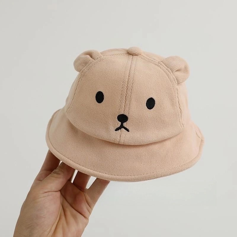 Girl's Minimalist Color Block Printing Bucket Hat