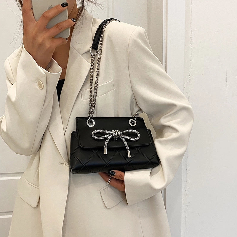 Women's Small Pu Leather Solid Color Streetwear Square Magnetic Buckle Shoulder Bag Crossbody Bag