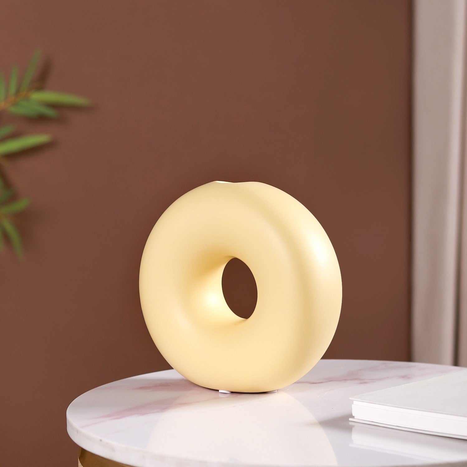 Donut Vase Pastel Yellow