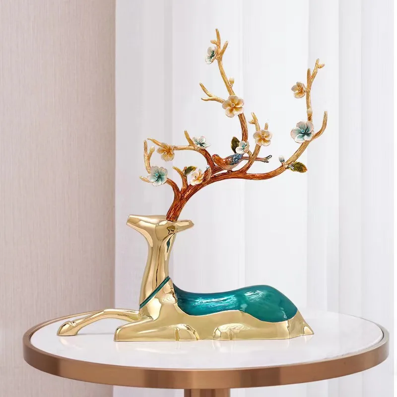 Light Luxury Christmas decoration supplies Gold-Plated Deer metal ornaments home decor for home