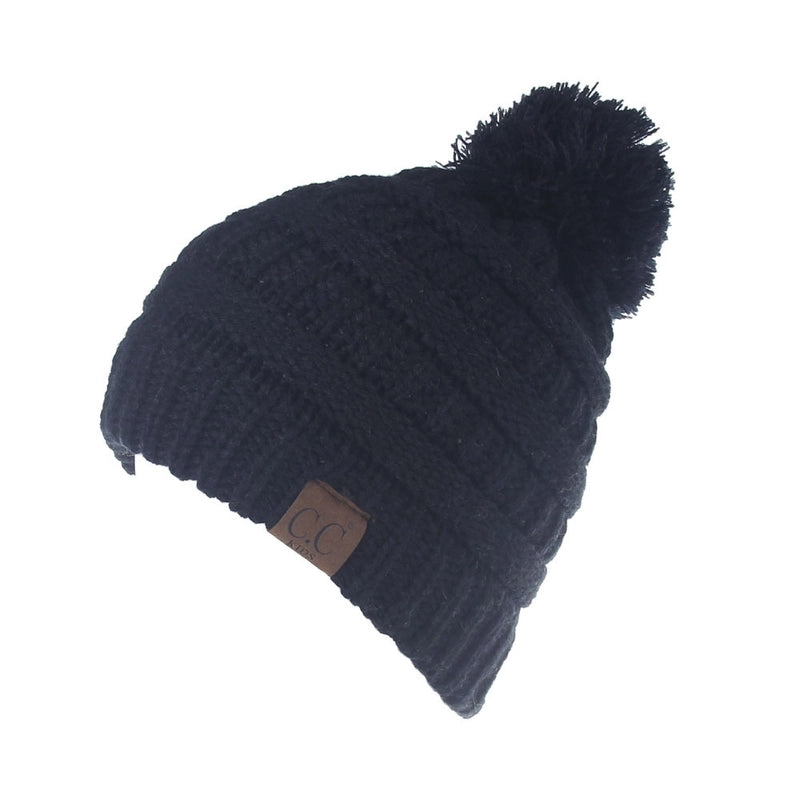 New Men's And Women's Wool Hat Knitted Hat Labeling Wool Ball Fur Ball Hat 11 Colors