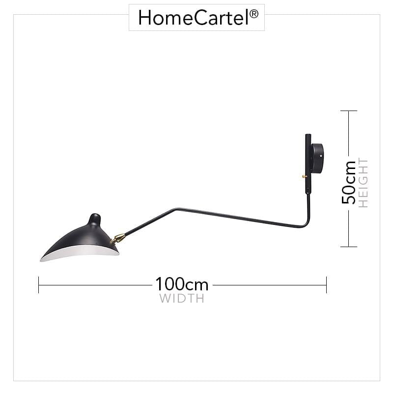 Hagar Black Deux | Mid-Century Wall Lamp