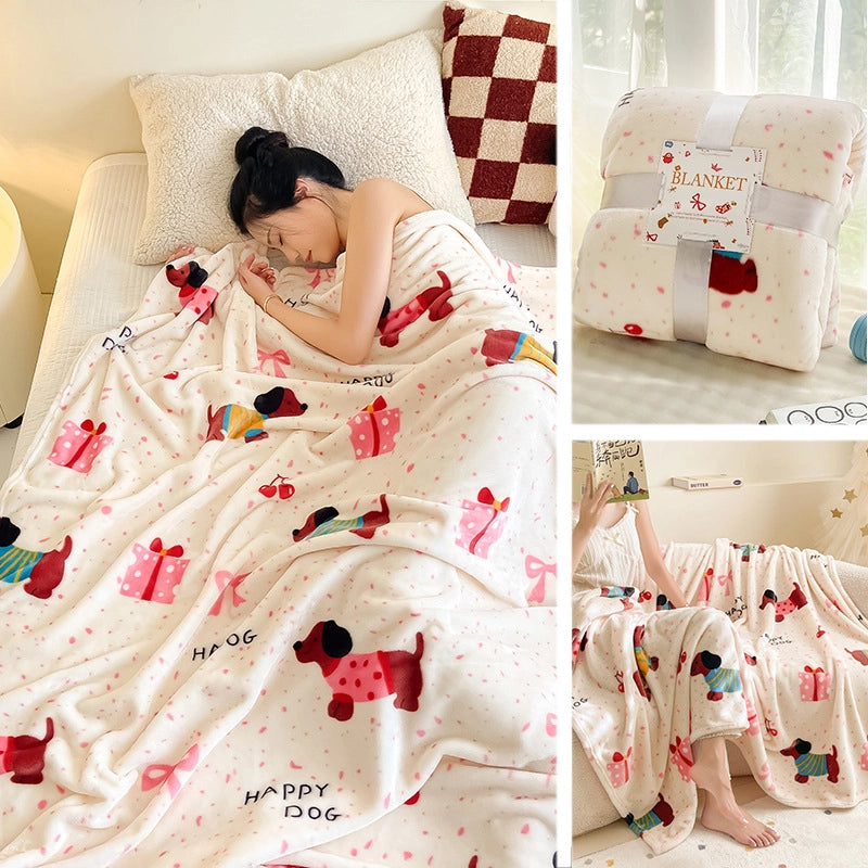 Casual Elegant Cartoon Christmas Tree Snowflake Polyester Blanket Couch & Sofa Decor