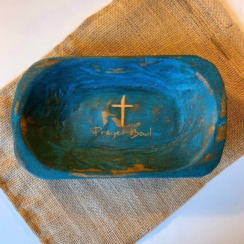 🔥Prayer Bowl Dough Bowl Cross religious gifts