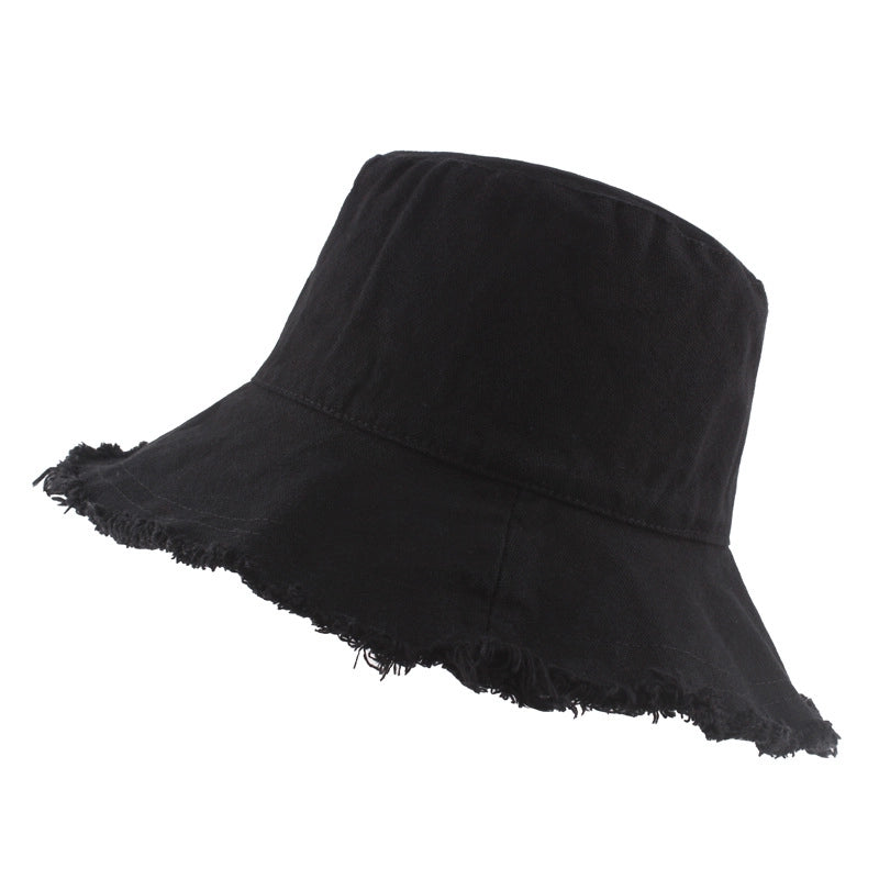 Women's Pastoral Minimalist Solid Color Wide Eaves Bucket Hat