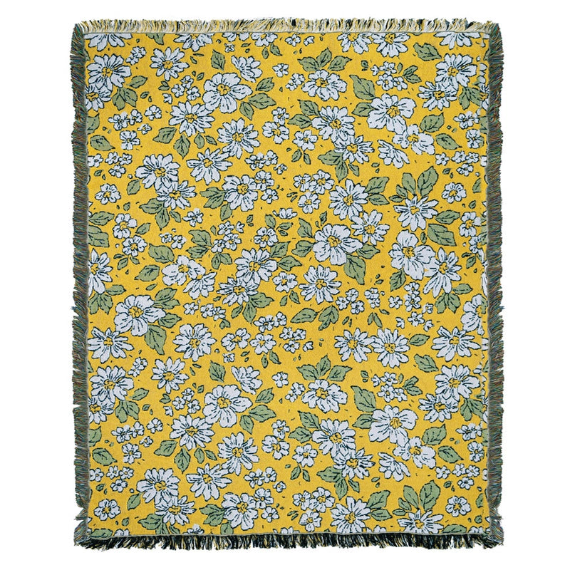 Elegant Classical Pastoral Floral Cotton Polyester Blanket Couch & Sofa Decor